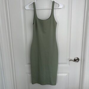 Green Body Con Midi Dress